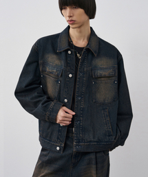 ALYSS（アリス）の「Distant Flap Denim Trucker Jacket [Indigo Red]（デニムジャケット）」