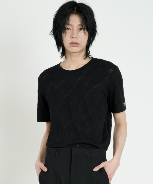 DUSTYWHITE(ダスティーホワイト)の「ブラックレースTシャツ(Tシャツ/カットソー・メンズ・その他・MEDIUM/LARGE/X-LARGE)」の5枚目の写真