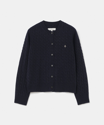 UNIFORM BRIDGE（ユニフォームブリッジ）の「cashmere blended cable knit cardigan(womens) dark navy（ニット/セーター）」