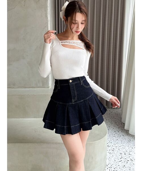 RESEXXY（リゼクシー）の「レースコンビニットプルオーバー（ニット/セーター・レディース・ピンク/ホワイト/ブラック・FREE）」の10枚目の写真