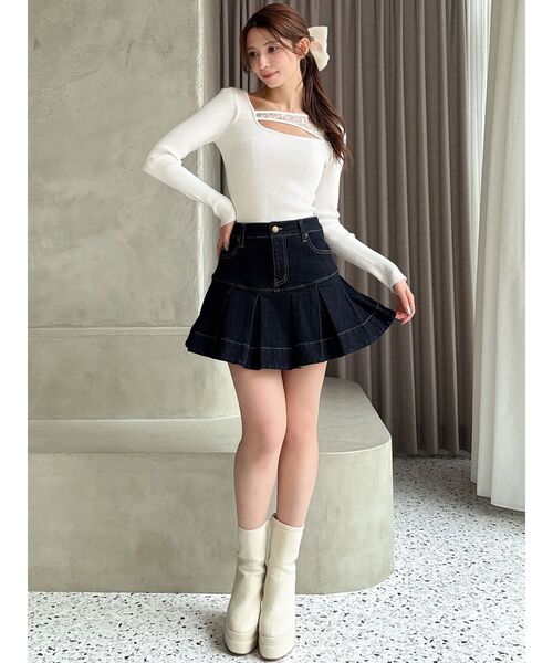 RESEXXY（リゼクシー）の「レースコンビニットプルオーバー（ニット/セーター・レディース・ピンク/ホワイト/ブラック・FREE）」の12枚目の写真