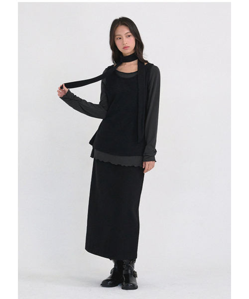 MICANE（ミケーネ）の「エディスビスチェ-Tセットアップ（Tシャツ/カットソー・レディース・ブラック・SMALL/MEDIUM/LARGE/X-LARGE/XX-LARGE）」の3枚目の写真