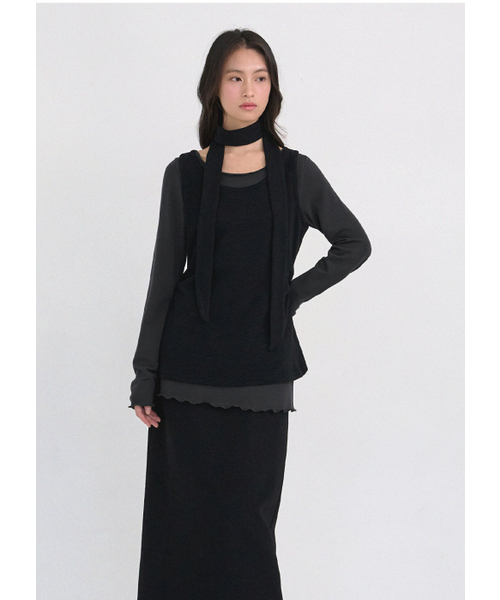 MICANE（ミケーネ）の「エディスビスチェ-Tセットアップ（Tシャツ/カットソー・レディース・ブラック・SMALL/MEDIUM/LARGE/X-LARGE/XX-LARGE）」の4枚目の写真