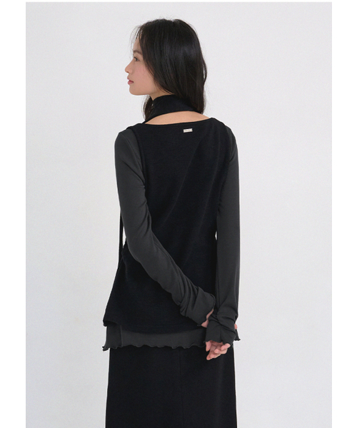 MICANE（ミケーネ）の「エディスビスチェ-Tセットアップ（Tシャツ/カットソー・レディース・ブラック・SMALL/MEDIUM/LARGE/X-LARGE/XX-LARGE）」の5枚目の写真