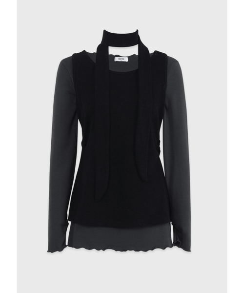 MICANE（ミケーネ）の「エディスビスチェ-Tセットアップ（Tシャツ/カットソー・レディース・ブラック・SMALL/MEDIUM/LARGE/X-LARGE/XX-LARGE）」の7枚目の写真