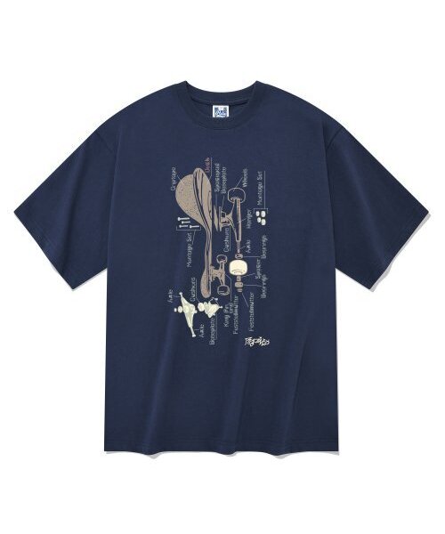 RADINEO(ラディネオ)の「アセンブリ 半袖Tシャツ ネイビー(Tシャツ/カットソー・メンズ・その他・LARGE/MEDIUM/SMALL/X-LARGE)」の1枚目の写真