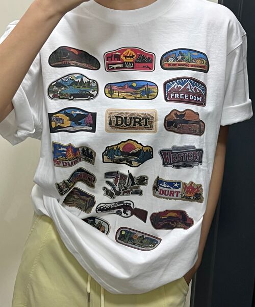 DURTの「WESTERN PATCH HALF SLEEVE TEE (WHITE)(Tシャツ/カットソー・レディース・その他・SMALL/MEDIUM/LARGE/X-LARGE)」の3枚目の写真
