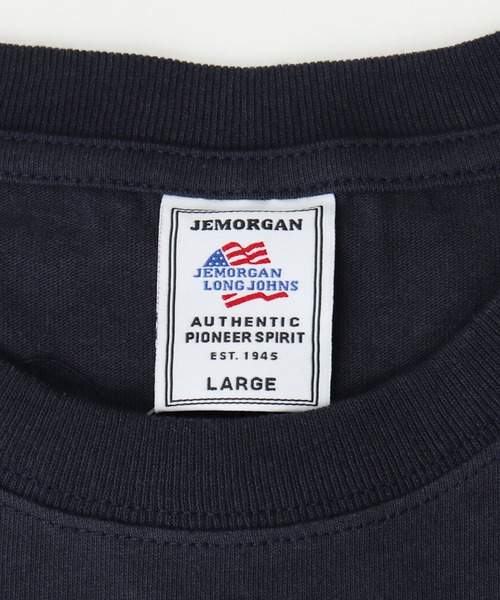JEMORGAN(ジェーイーモーガン)の「JEMORGAN 16 -天竺 クルーネックL S(Tシャツ/カットソー・メンズ・ネイビー/ホワイト/ブラック/杢グレー/ダークベージュ・L/XL/M)」の14枚目の写真