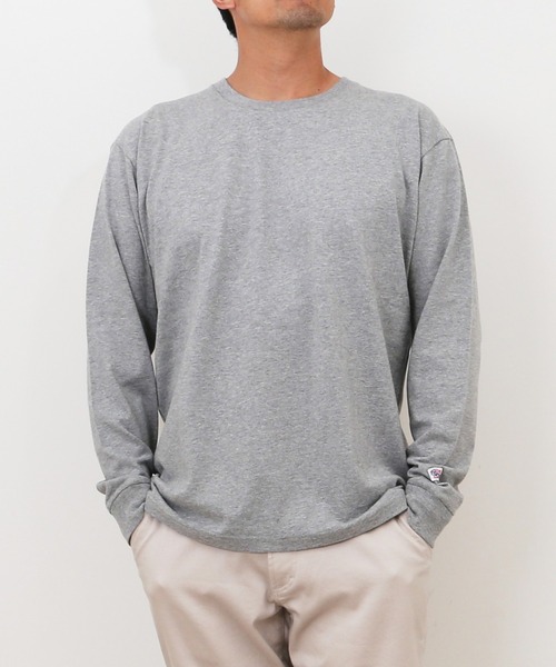 JEMORGAN(ジェーイーモーガン)の「JEMORGAN 16 -天竺 クルーネックL S(Tシャツ/カットソー・メンズ・ネイビー/ホワイト/ブラック/杢グレー/ダークベージュ・L/XL/M)」の10枚目の写真