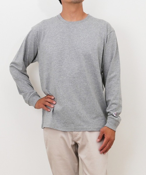 JEMORGAN(ジェーイーモーガン)の「JEMORGAN 16 -天竺 クルーネックL S(Tシャツ/カットソー・メンズ・ネイビー/ホワイト/ブラック/杢グレー/ダークベージュ・L/XL/M)」の11枚目の写真