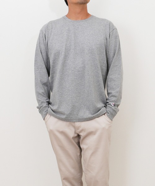 JEMORGAN(ジェーイーモーガン)の「JEMORGAN 16 -天竺 クルーネックL S(Tシャツ/カットソー・メンズ・ネイビー/ホワイト/ブラック/杢グレー/ダークベージュ・L/XL/M)」の12枚目の写真