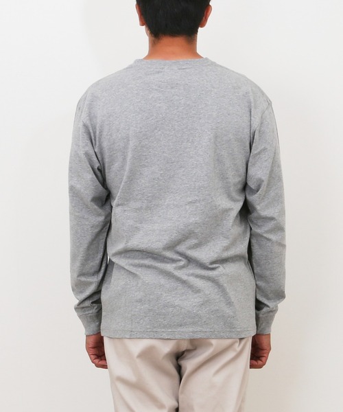 JEMORGAN(ジェーイーモーガン)の「JEMORGAN 16 -天竺 クルーネックL S(Tシャツ/カットソー・メンズ・ネイビー/ホワイト/ブラック/杢グレー/ダークベージュ・L/XL/M)」の8枚目の写真