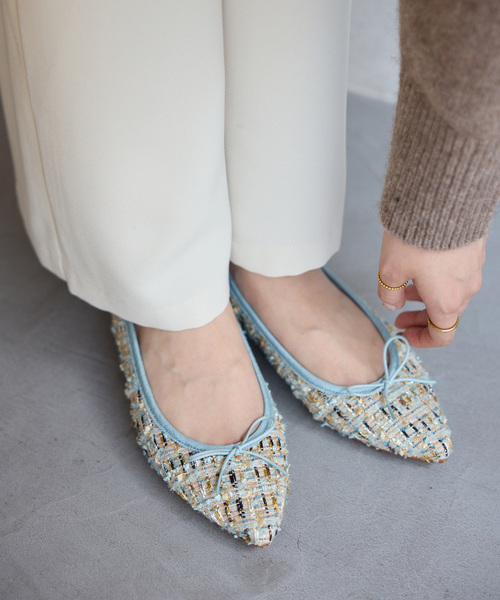 ポインテッドツイードバレエ（バレエシューズ）｜LE TALON（ルタロン