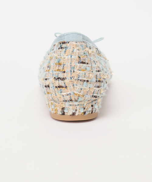 LE TALON（ルタロン）の「ポインテッドツイードバレエ（バレエシューズ・レディース・アイボリー/ピンク/サックスブルー・24.5cm/23cm/22.5cm/22cm/21.5/21/25.5cm/24cm/23.5cm/25cm）」の15枚目の写真