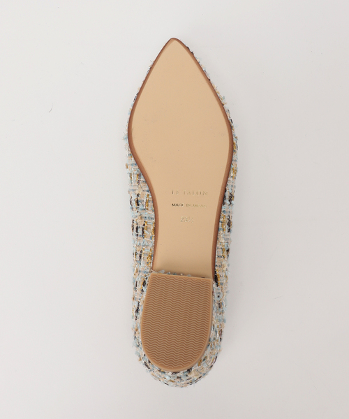 LE TALON（ルタロン）の「ポインテッドツイードバレエ（バレエシューズ・レディース・アイボリー/ピンク/サックスブルー・24.5cm/23cm/22.5cm/22cm/21.5/21/25.5cm/24cm/23.5cm/25cm）」の18枚目の写真