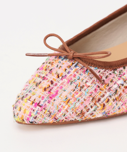 LE TALON（ルタロン）の「ポインテッドツイードバレエ（バレエシューズ・レディース・アイボリー/ピンク/サックスブルー・24.5cm/23cm/22.5cm/22cm/21.5/21/25.5cm/24cm/23.5cm/25cm）」の22枚目の写真