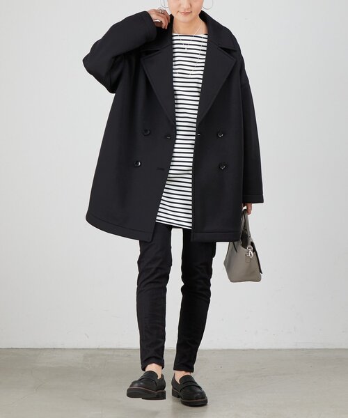 BEARDSLEY（ビアズリー）の「ダンボールPコート（ピーコート・レディース・ブラック/ネイビー・FREE）」の11枚目の写真