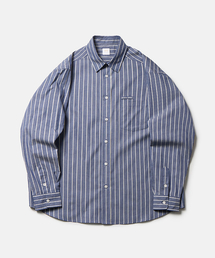 TLEYOUNG（トゥリョン）の「オールデイソフトストライプシャツ、ダークネイビー（シャツ/ブラウス）」