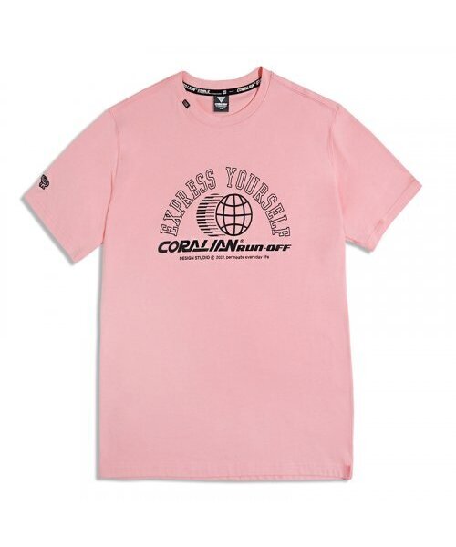 CORALIAN(コラリアン)の「ランオフビッグロゴ半袖コットンTシャツピンク(Tシャツ/カットソー・メンズ・その他・S/M/L/2XL/XL/XS/3XL)」の4枚目の写真
