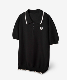 UNLC（ユーエヌエルシー）の「タークコットンハーフニットブラック（ニット/セーター）」