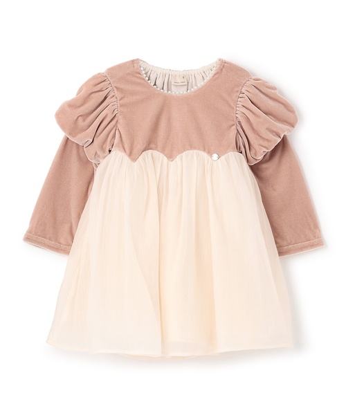 petit main（プティマイン）の「パフ袖シフォンワンピース（ワンピース・キッズ・ブラック/ピンク・100cm/110cm/120cm/130cm/90cm/80ｃｍ）」の9枚目の写真