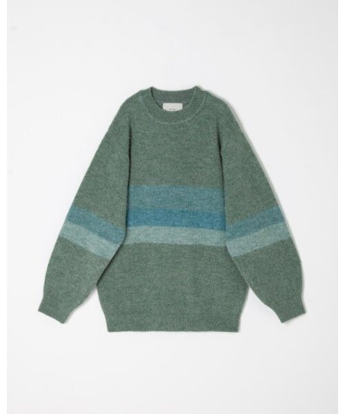 MATISSE THE CURATOR(マティスザキュレーター)の「モヘアブロックニットグリーン(ニット/セーター・メンズ・その他・2/3)」の1枚目の写真
