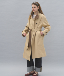 SO IR | HIGH NECK TRENCH COAT - BEIGE(トレンチコート)