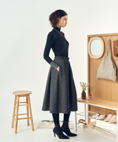 DE PERI MERA(ペリー メラ)の「ツイルAラインベルトセットスカート(グレー)(スカート・レディース・その他・SMALL/MEDIUM)」の2枚目の写真