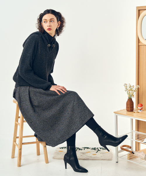 DE PERI MERA(ペリー メラ)の「ツイルAラインベルトセットスカート(グレー)(スカート・レディース・その他・SMALL/MEDIUM)」の4枚目の写真