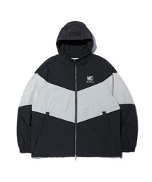 ACEI（アセイ）の「Color Block Hooded Jacket [UNI] Charcoal Gray（ナイロンジャケット）」