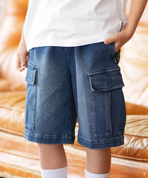 DC(ディーシー)の「DC/ディーシー ハーフパンツ 26 KD WIDE CARGO SHORT YWS261504(その他パンツ・キッズ・インディゴブルー/ライトインディゴブルー・160cm/150cm/140cm/130cm/120cm)」の1枚目の写真
