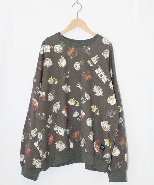 ScoLar Parity(スカラーパリティ)の「353138:ラビル寿司尽くし裏毛プルオーバー(Tシャツ/カットソー・レディース・ブラック/オートミール/ブルー・M)」の2枚目の写真