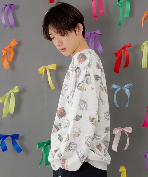 ScoLar Parity(スカラーパリティ)の「353138:ラビル寿司尽くし裏毛プルオーバー(Tシャツ/カットソー・レディース・ブラック/オートミール/ブルー・M)」の5枚目の写真