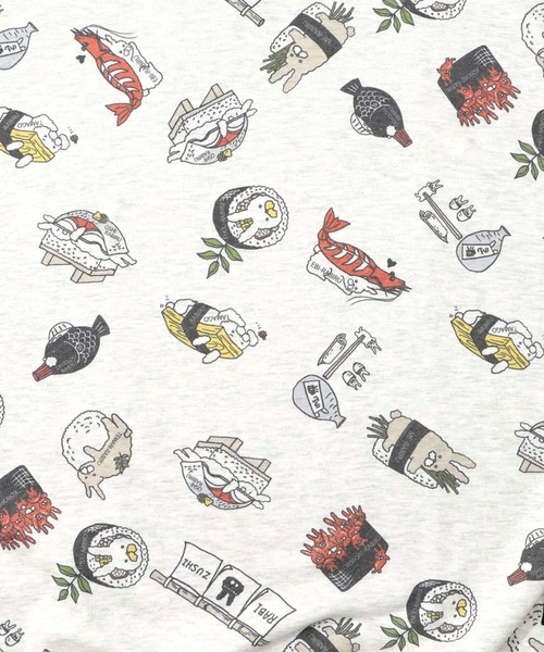 ScoLar Parity(スカラーパリティ)の「353138:ラビル寿司尽くし裏毛プルオーバー(Tシャツ/カットソー・レディース・ブラック/オートミール/ブルー・M)」の15枚目の写真