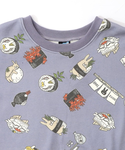 ScoLar Parity(スカラーパリティ)の「353138:ラビル寿司尽くし裏毛プルオーバー(Tシャツ/カットソー・レディース・ブラック/オートミール/ブルー・M)」の18枚目の写真