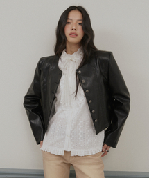 ROIROI（ロイロイ）の「パンチングレースタイシャツ - ホワイト（ビジネスシャツ）」