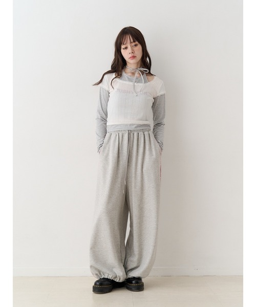 jouetie(ジュエティ)の「レイヤードライクホルターネックトップス ボーダー レオパード(Tシャツ/カットソー・レディース・ブラック/ブルー/オフホワイト・MEDIUM)」の22枚目の写真