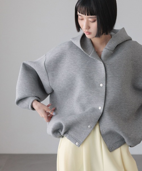 LOWRYS FARM（ローリーズファーム）の「ダンボールフードブルゾン　640878（ブルゾン・レディース・ブラウン/ブラック/アイボリー/グレー・FREE）」の3枚目の写真