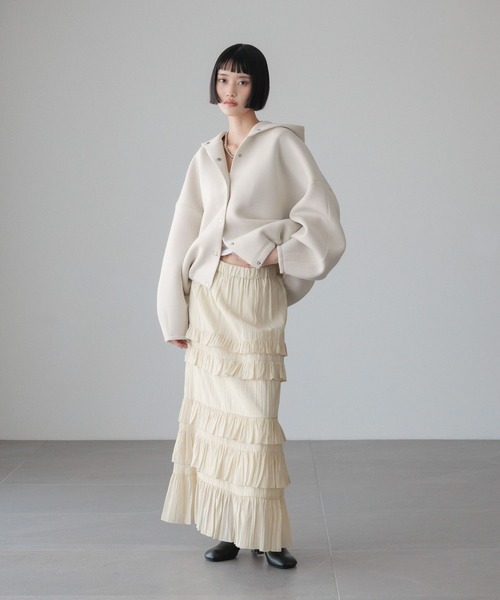 LOWRYS FARM（ローリーズファーム）の「ダンボールフードブルゾン　640878（ブルゾン・レディース・ブラウン/ブラック/アイボリー/グレー・FREE）」の6枚目の写真