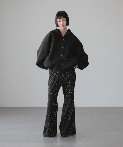 LOWRYS FARM（ローリーズファーム）の「ダンボールフードブルゾン　640878（ブルゾン・レディース・ブラウン/ブラック/アイボリー/グレー・FREE）」の10枚目の写真