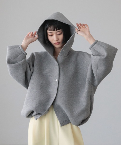 LOWRYS FARM（ローリーズファーム）の「ダンボールフードブルゾン　640878（ブルゾン・レディース・ブラウン/ブラック/アイボリー/グレー・FREE）」の18枚目の写真