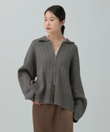 LEPSIM | 5ゲージ編み柄ZIP襟カーディガン　634184(カーディガン/ボレロ)