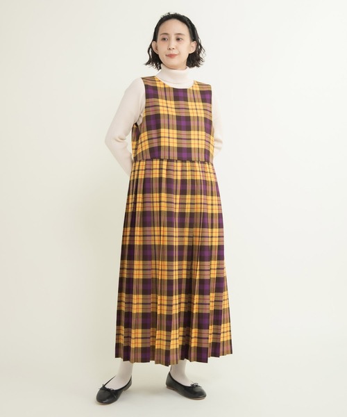 CHILD WOMAN（チャイルドウーマン）の「2/48タータンチェックワンピース（ワンピース・レディース・イエロー・FREE）」の13枚目の写真