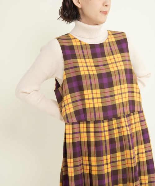 CHILD WOMAN（チャイルドウーマン）の「2/48タータンチェックワンピース（ワンピース・レディース・イエロー・FREE）」の10枚目の写真