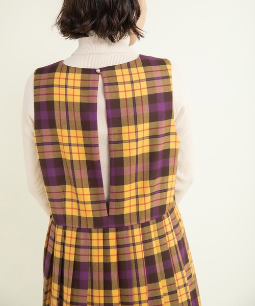 CHILD WOMAN（チャイルドウーマン）の「2/48タータンチェックワンピース（ワンピース・レディース・イエロー・FREE）」の8枚目の写真