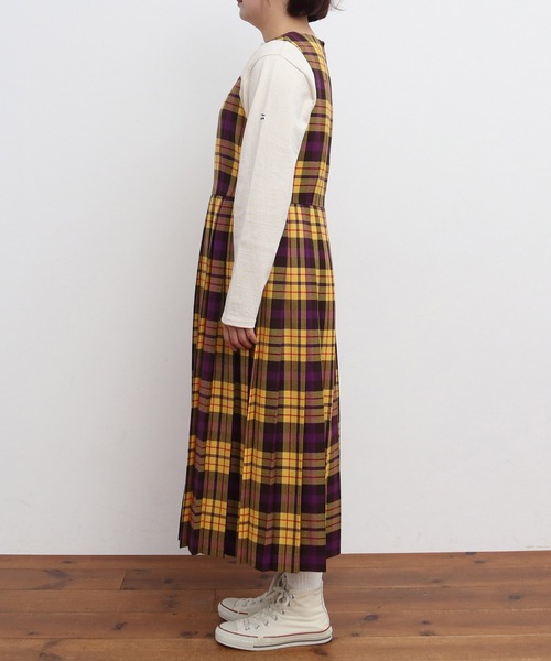 CHILD WOMAN（チャイルドウーマン）の「2/48タータンチェックワンピース（ワンピース・レディース・イエロー・FREE）」の18枚目の写真