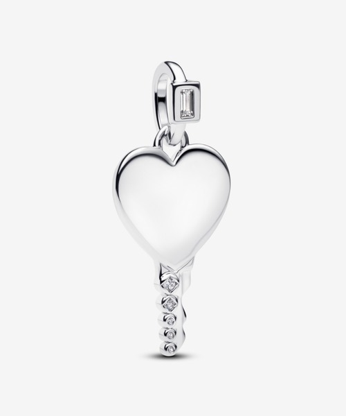 エングレーバブル ハート キー シルバー ペンダント