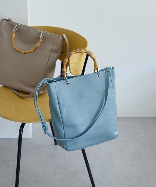 セール】《本革/A4サイズ対応》バンブートートバッグL（トートバッグ