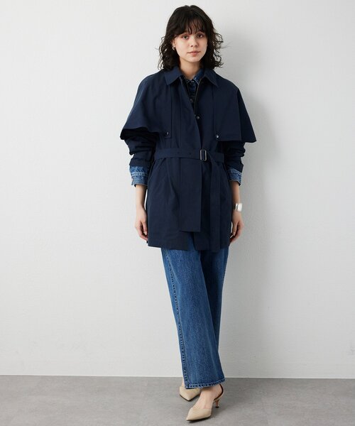 THE PAUSE（ザ ポーズ）の「【THE PAUSE】ケープコート（その他アウター・レディース・ネイビー/ベージュ・FREE）」の21枚目の写真