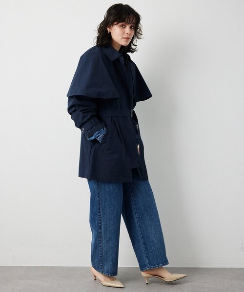 THE PAUSE（ザ ポーズ）の「【THE PAUSE】ケープコート（その他アウター・レディース・ネイビー/ベージュ・FREE）」の18枚目の写真